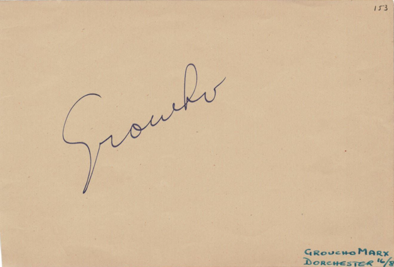 Groucho Marx signed autographed album page! AMCo! 6339