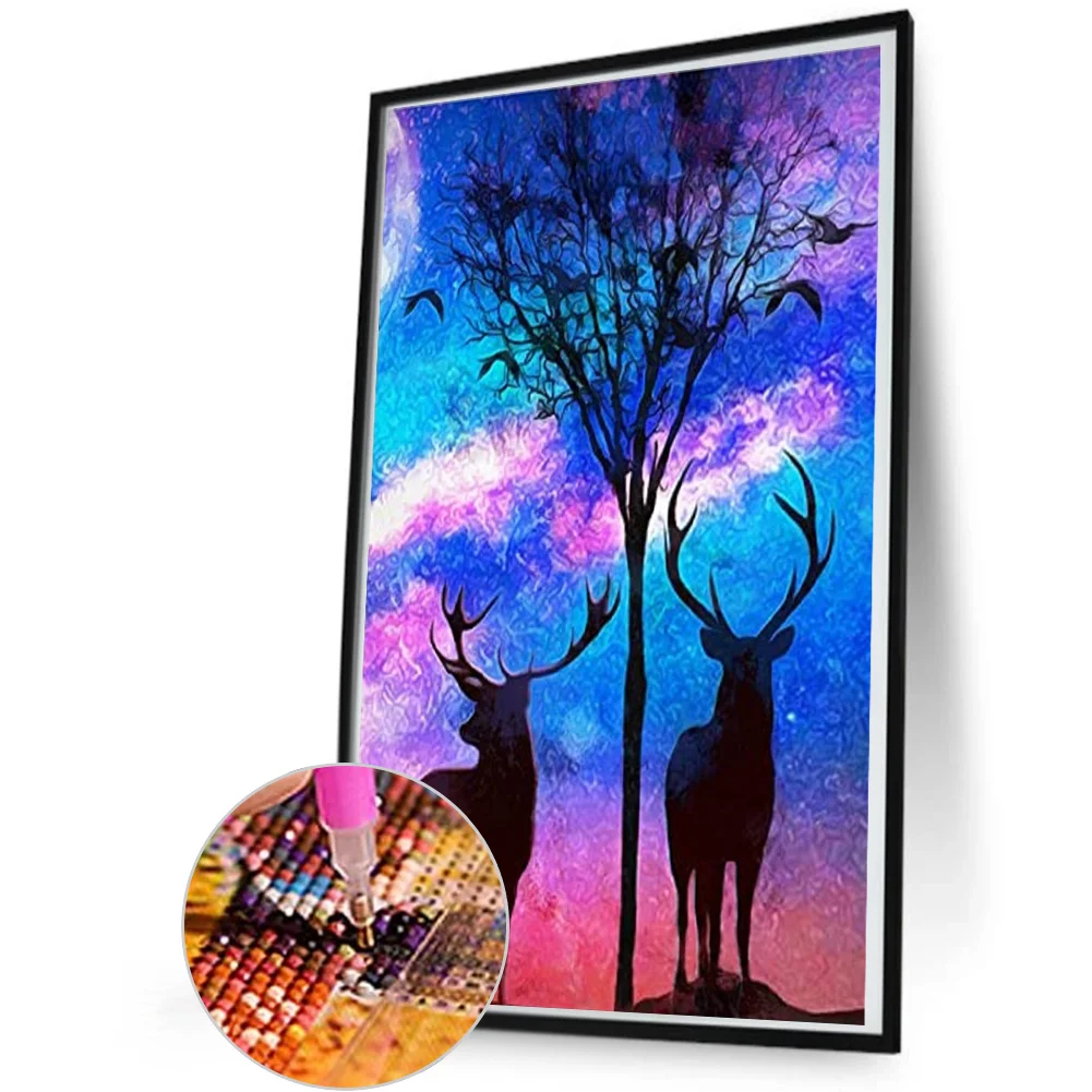 Full Round Diamond Painting 35*50cm - Elk