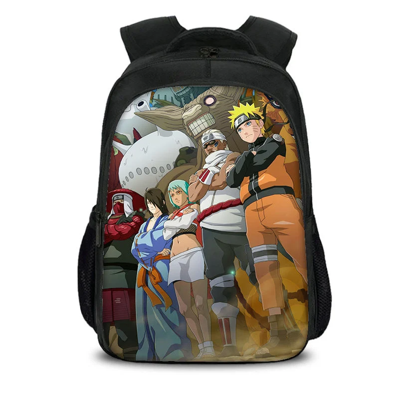 Buzzdaisy Anime Naruto Kakashi Uchiha Sasuke #3 Backpack School Sports Bag