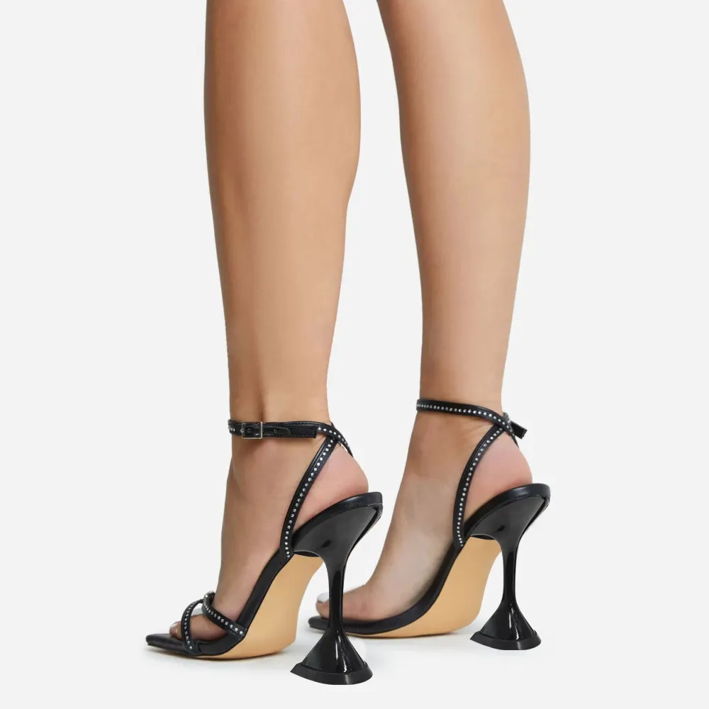 high heels clear strap sandals wide fit
