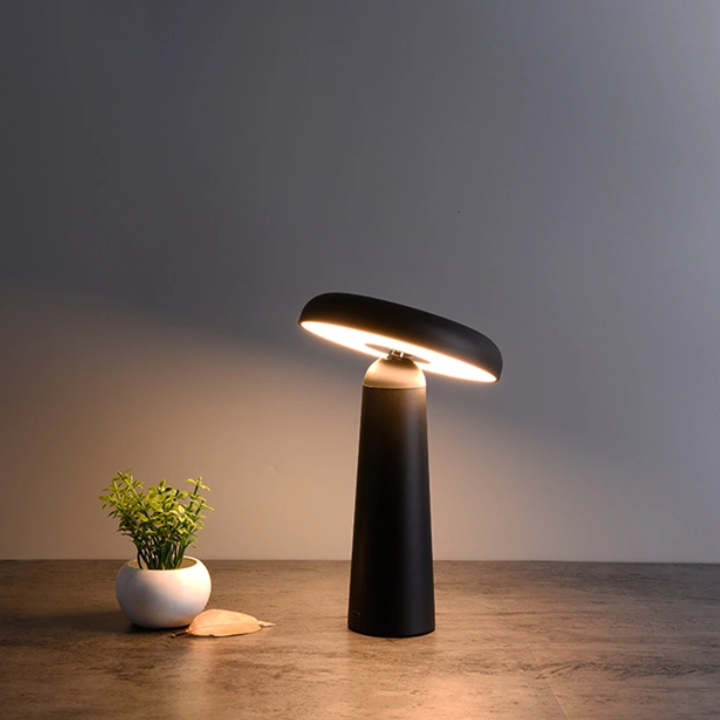 Mushroom LED Table Lamp - Tiltable Lampshade & Stepless Dimmable Touch  Control Night Light