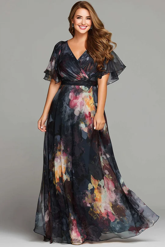 plus size formal dress cover ups and wraps Off-Shoulder Tulle Ruffled Wrap Dress for Pregnant Women
