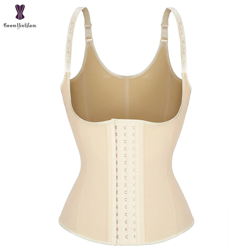 Corset 9 Steel Bones Latex Vest Waist Trainer Orthopedic Korset Slimming Belt Modeling Strap Shapers