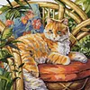 Wicker Cat Full 14CT 2 Strands DIY Stamped Cross Stitch Kits for Beginners Adults Home Wall Decor Cross Stitch Art and Crafts Kits 40x40cm tapestrymarket