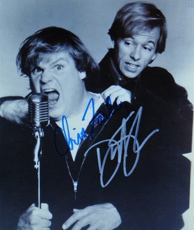 CHRIS FARLEY And David SPADE Signed Photo Poster painting X2 Blacksheep wcoa