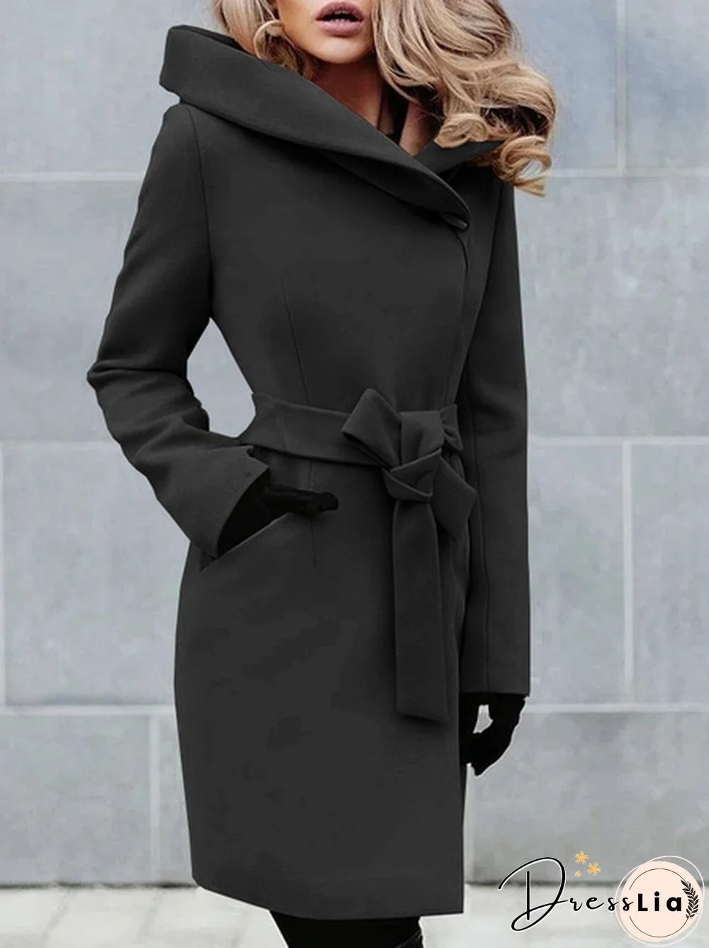 New Women Fashion Solid Color Woolen Jacket Coat Ladies Casual Loose Long Trench Coat Autumn Winter Overcoat Long Jacket Windbreaker Plus Size