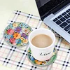 4pcs DIY Diamond Painting Acrylic Coaster Flower Waterproof Cup Coaster、[Everydayedeals]