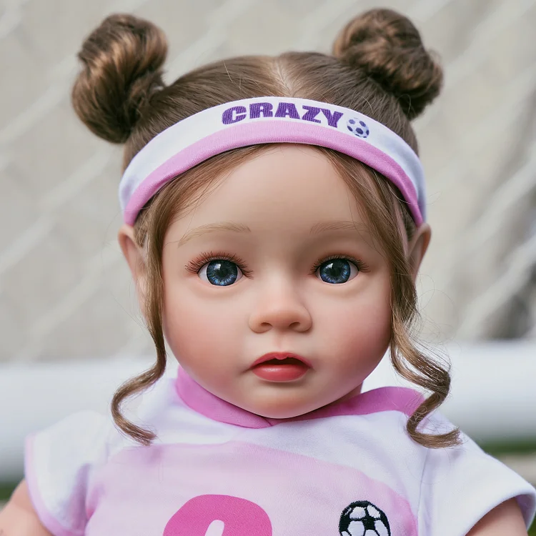 Babeside Quiet Reborn Baby Daisy 20'' Toddler Girl Soccer Babe