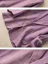 Casual Linen Long Sleeve Cropped Blazer