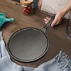 Cast Iron Round Griddle Nonstick Flat Skillet for Camping Indoor Outdoor Cooking
