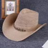 Men's Sun Protection Hat Western Cowboy Straw Hat Summer Travel Jazz Hat