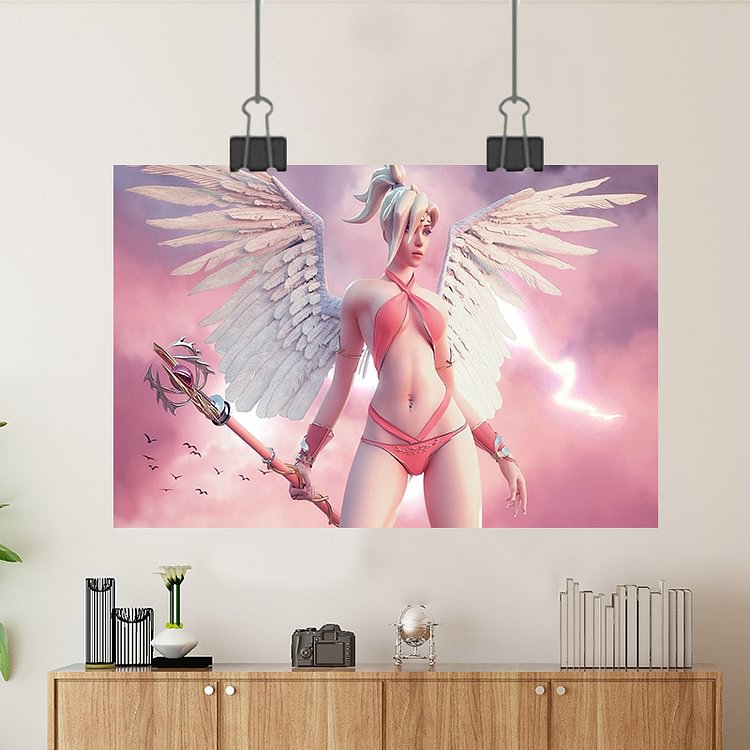 Overwatch - Mercy/Custom Poster/Canvas/Scroll Painting/Magnetic Painting