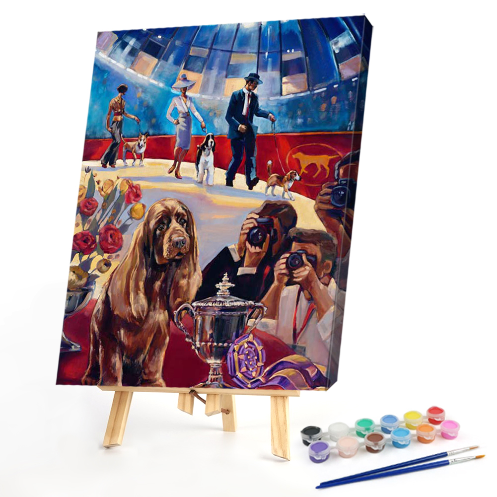 

40*50CM - Paint By Numbers - Woman Dog, 501 Original
