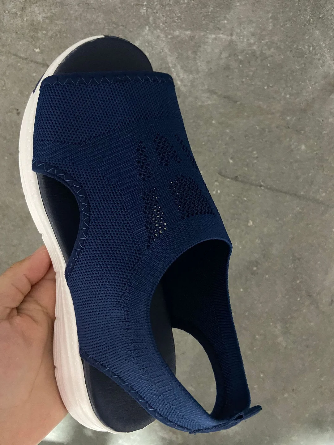 Breakj Breakj Sandals Women's Autumn And Summer Net Cloth Thick Soles Of The Pedal Fish Mouth Flying Leisure Sports Large-Size Sandals