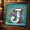 Butterfly Flower J 5D Partial Drill DIY Diamond Painting Kit 30*30cm