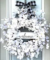 Welcome Buffalo plaid Dogwood Wreath-mysite-Adracos