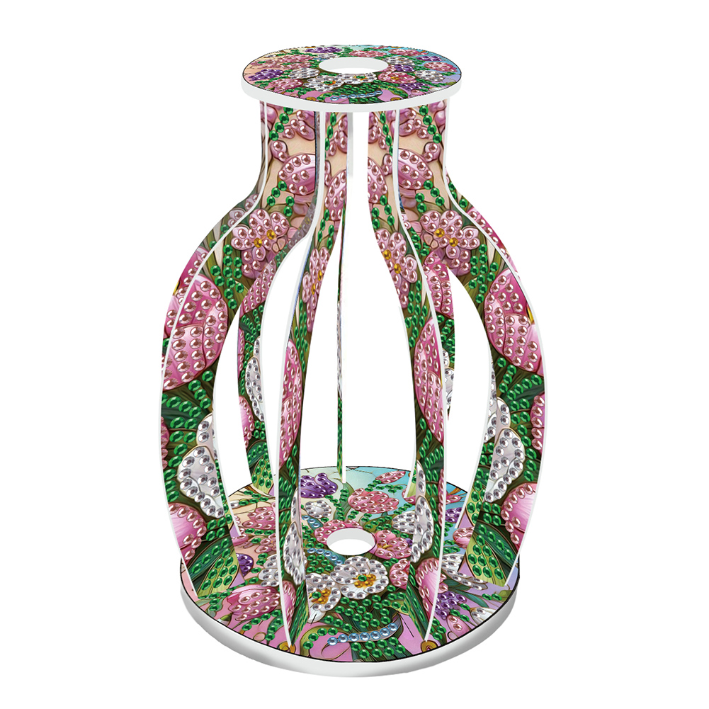 Floral Diamond Painting Flower Vase Rhinestones Desktop Ornaments for Home Decor