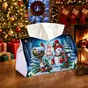 Joy To The World DIY PULeather Diamond Painting Tissue Box for Adults Beginners Large Size Diamond Art Paper Storage Holder for Living Room Bathroom Table Decor