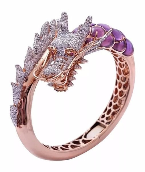 Exquisite Women 14K Rose Gold Women Fashion Ring Simple Dragon Wedding Engagement Jewelry - Shop Trendy Women's Fashion | TeeYours
