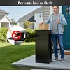 [US Local Warehouse] 2 Pack Shade Sail Poles 10FT Outdoor Sun Shade Poles 2.80in Diameter Heavy Duty Metal Post for Deck Patio Outside Backyard