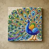 Framed Diamond Painting - Special Shaped - Peacock (25x25cm)