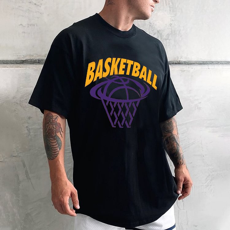 Basketball Retro Street Trend Men's T-shirt