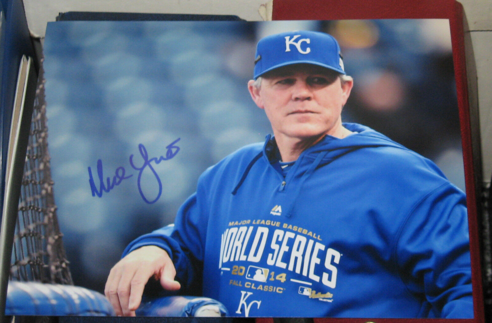 Ned Yost Kansas City Royals SIGNED World Series 8x10 Photo Poster painting COA Autographed