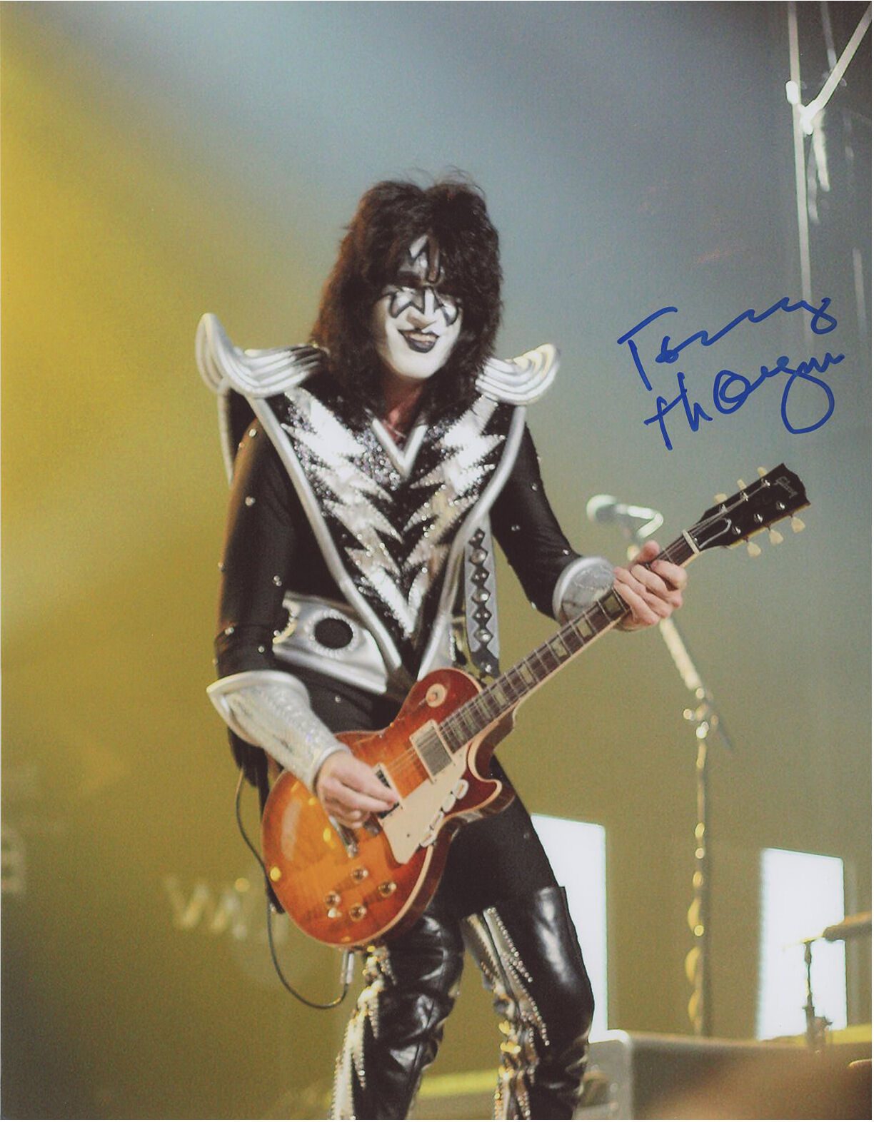 TOMMY THAYER Signed Autographed KISS 11x14 Photo Poster painting