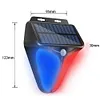 Alarm Light Wireless Solar Powered LED Strobe Motion Sensor Anti Theft Lamp