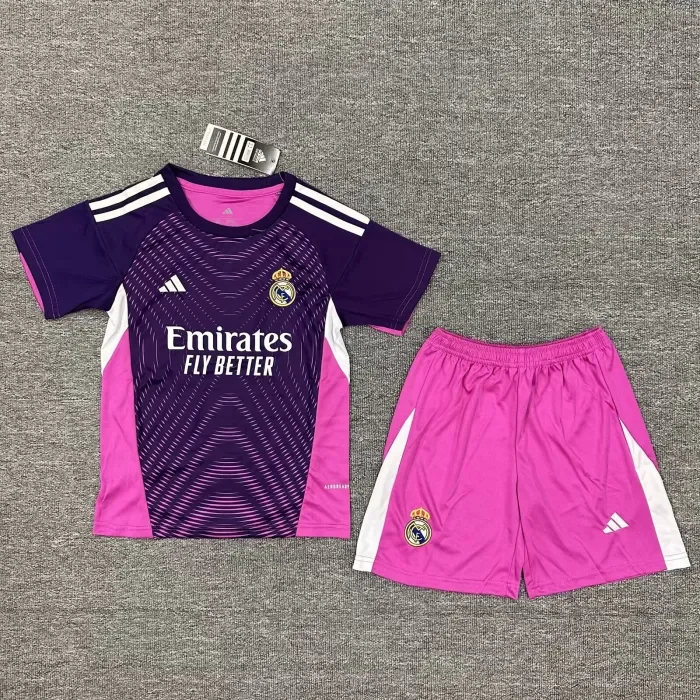 25/26 Real Madrid Purple Goalkeeper Kids Set