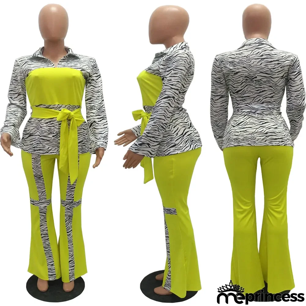 Trendy Printed Patchwork Tie Up 2 Piece Sets