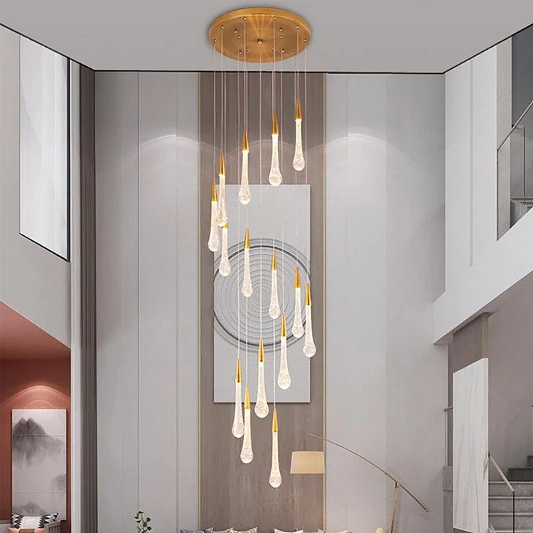 Crystal Raindrop Spiral Chandelier Dining Room Chandeliers Modern Vjlight