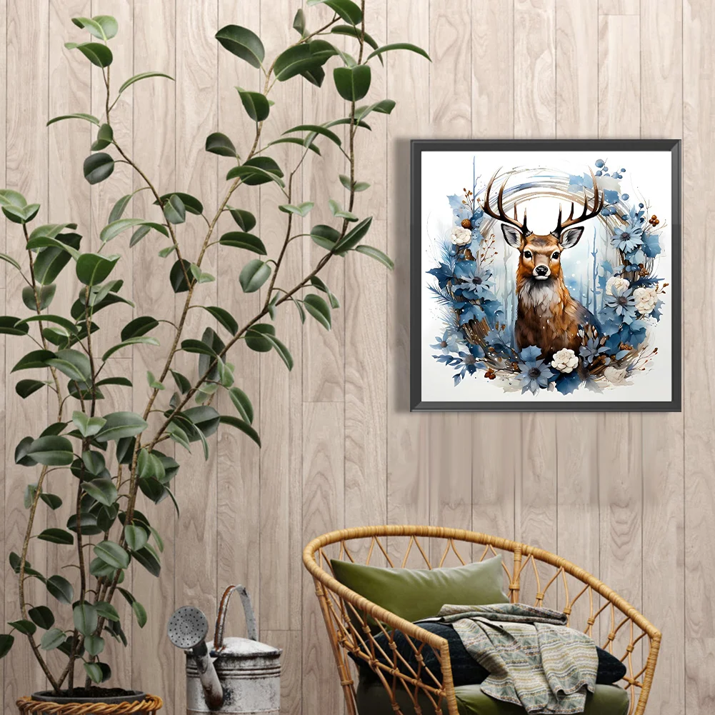 Diamond Painting - Full Round Drill - Garlan Deer(Canvas|40*40cm)