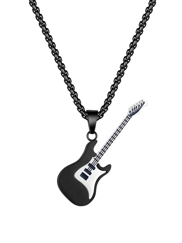 Stylish Personalised Guitar Pendant Necklace