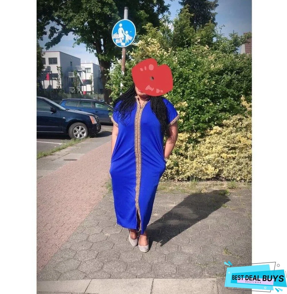 Collar Knitted Color Long Straight Skirt Loose Dress