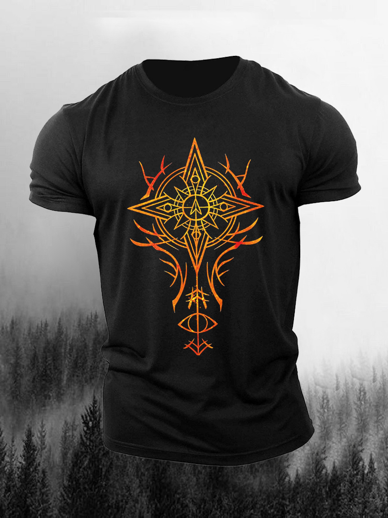 Viking Rune Print T-shirt
