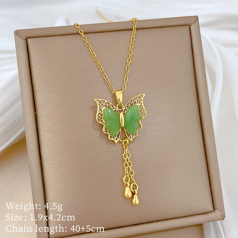 Copper Micro-Inlaid Cross Fashionable And Gorgeous Full Diamond Necklace For Women All-Match Clavicle Chain Titanium Steel