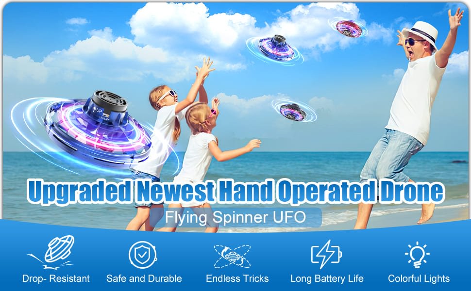 Flying Spinner Mini Drone for Kids and Adults (“Real life Captain America mini shield'')