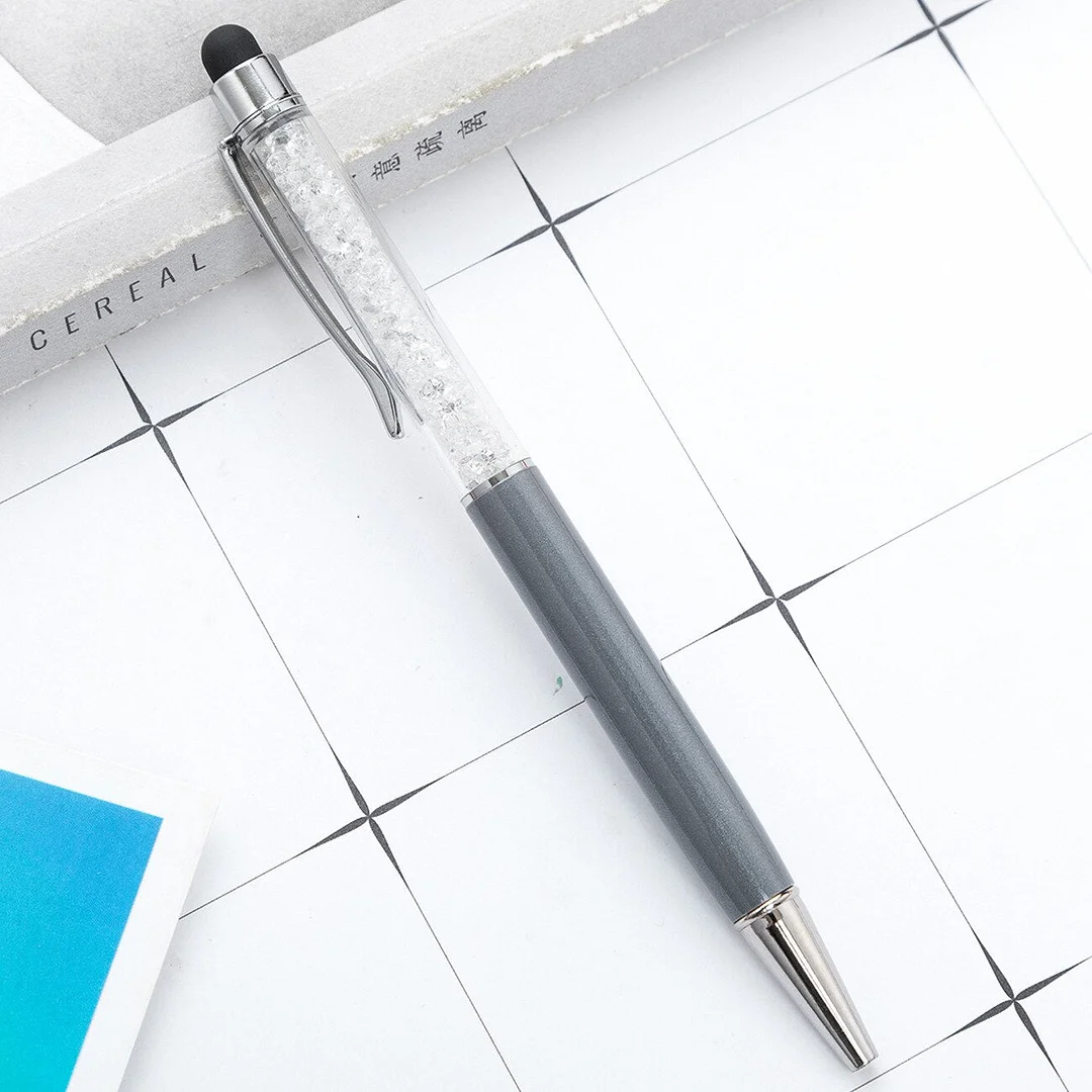 26 Color Crystal Ballpoint Pen Stylus Touch Pen Writing Stationery Office School Supply Spinning Metal Nurse High Quality Pens