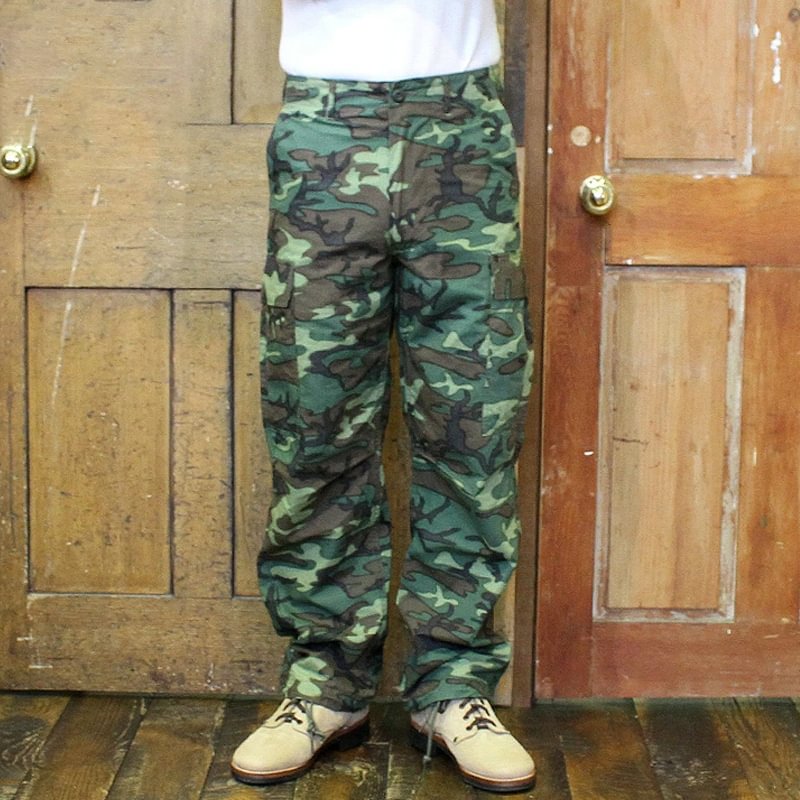 Men's Camouflage Cotton Windproof Heel Drawstring Pants
