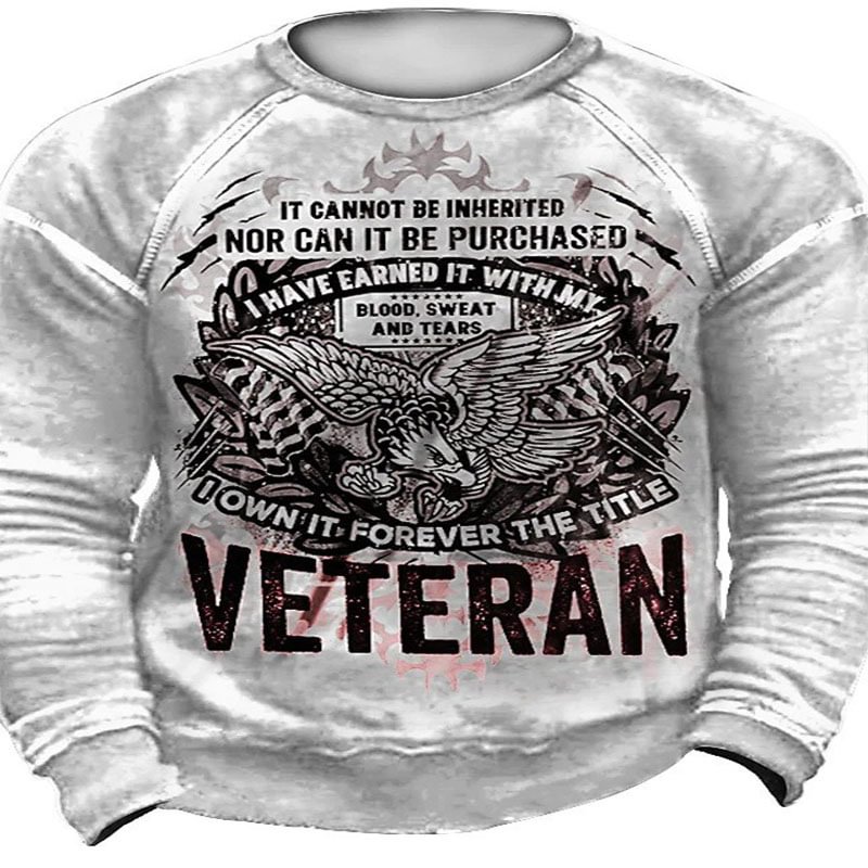 Men's Round Neck 3D Print Pullover