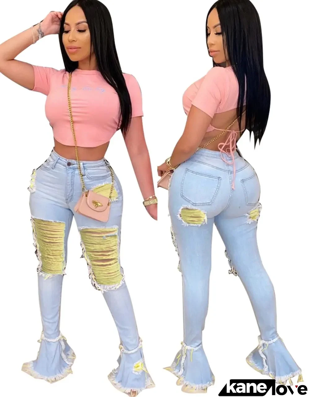 Summer Ripped Stylish Flare Jeans