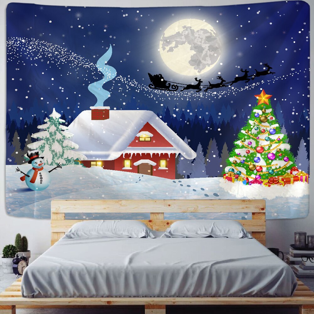 

Wall Tapestry - Santa Claus Starry Sky And Moon-150*130cm, 501 Original