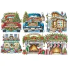 (US Only)6pcs Xmas - Diamond Painting - Partial Special Shaped Drill (Canvas|30*30cm)