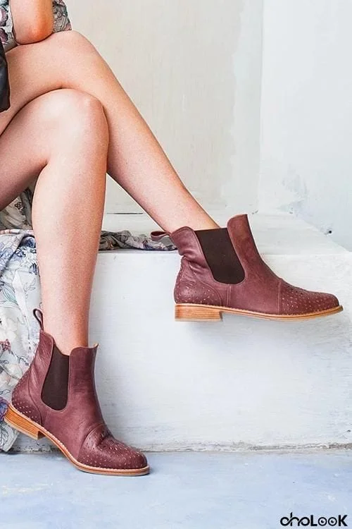 Classical Slip On Chelsea Booties