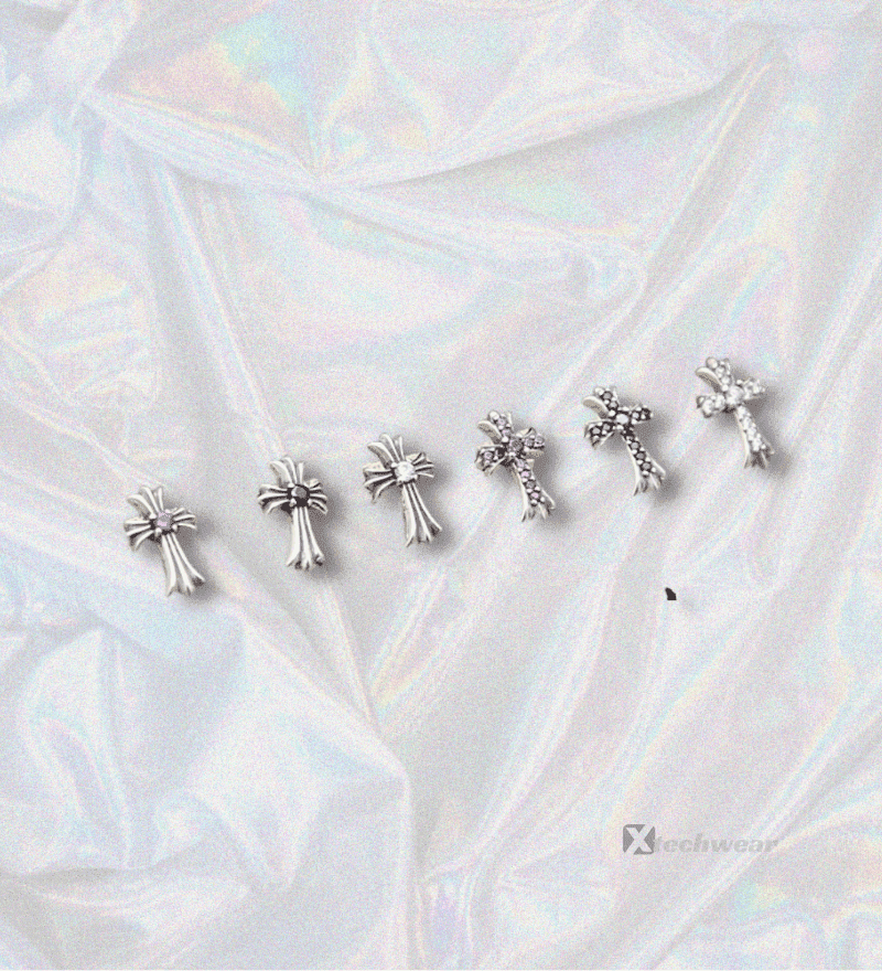 Cross Earrings Techwear - X techwear-x