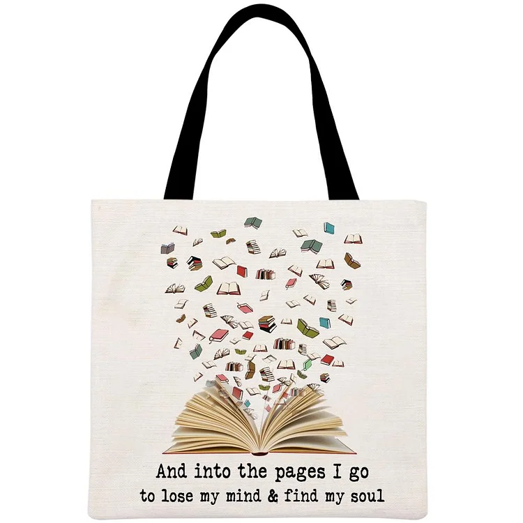 Book lover Printed Linen Bag-Annaletters