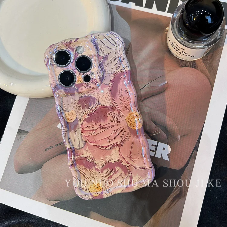 📱Oil Painting Flower Phone Case for Iphone 🌸