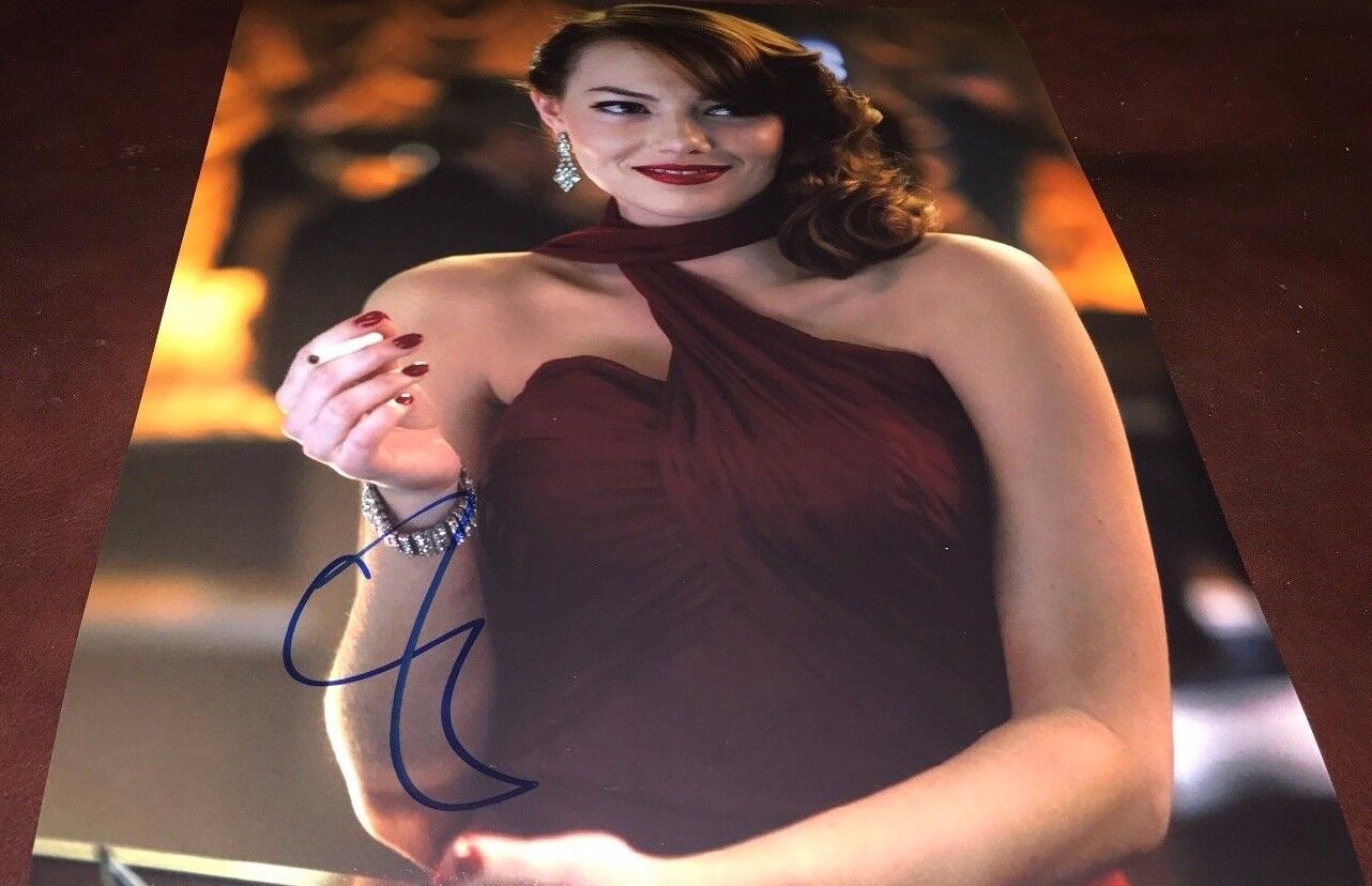 Emma Stone Gangster Squad Hand Signed 11x14 Autographed Photo Poster painting W/COA Proof