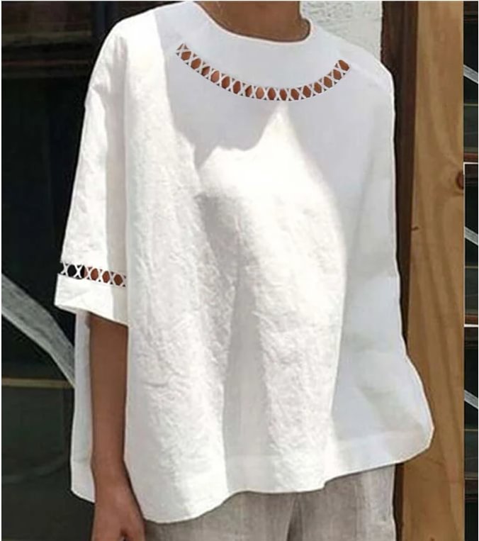 Women Cotton Casual Loose Comfort Top